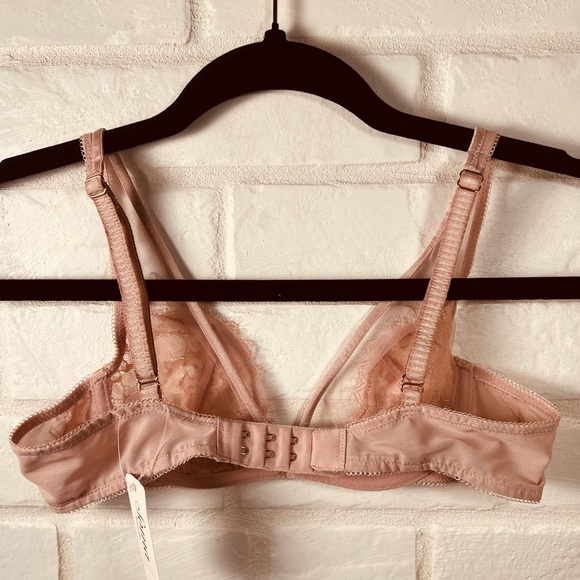 NWT Soma Breathtaking Unlined Lace Underwire Plunge Bra 32 B Adobe Rose #0388 - Picture 2 of 11